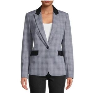 Rag & Bone Women's Gray Plaid Blazer